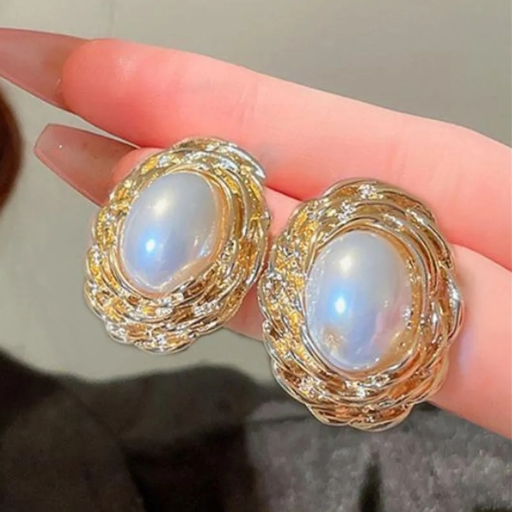 New Baroque 925 Gold Filled Pearl Earrings